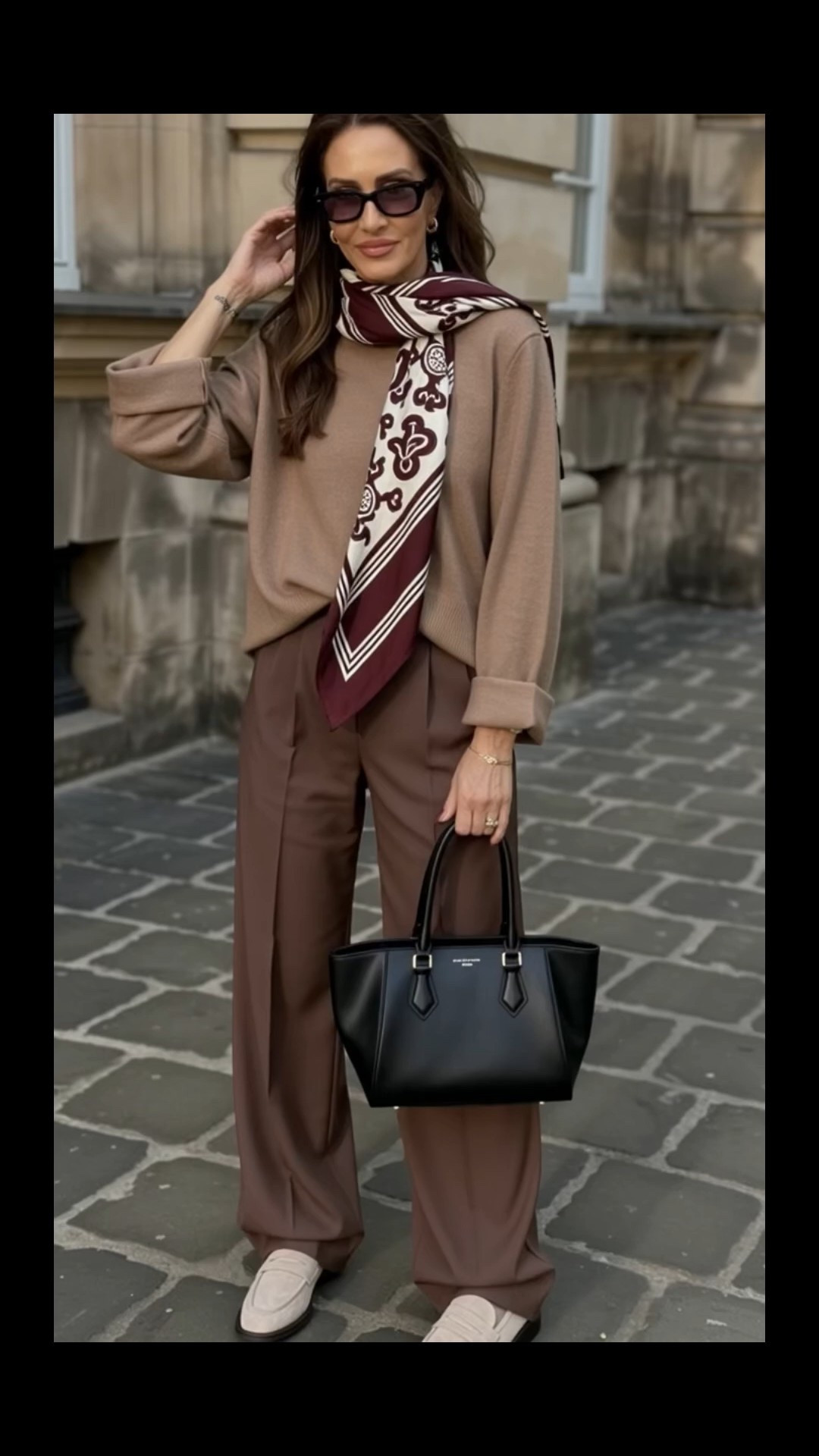 Elevated neutrals with a luxe twist 🤎
The power of a monochromatic moment! 

There’s something so effortlessly chic about tonal brown dressing. I added this gorgeous silk scarf to elevate the whole look - it’s amazing how one accessory can completely transform an outfit from casual to polished.

The key to nailing this vibe? Mix your textures - soft knit, tailored trousers, leather accessories, and silk. It keeps everything interesting while staying sophisticated.

Perfect for those days when you want to look put-together without trying too hard!

Shop the look:

#LTK #LTKstyletip #LTKfindsunder100 #LTKworkwear #neutralstyle #monochromaticoutfit #brownaesthetic #fallstyle #silkscarf #timelessstyle #chicstyle #ootd #falloutfit​​​​​​​​​​​​​​​​

#LTKdayinmylife
