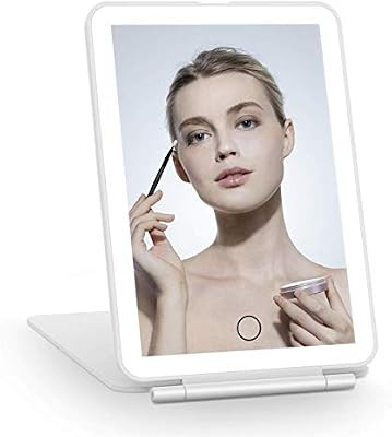 FASCINATE Rechargeable Lighted Makeup Mirror, Led Vanity Mirrors Dimmable 3 Color Lights, Portabl... | Amazon (US)