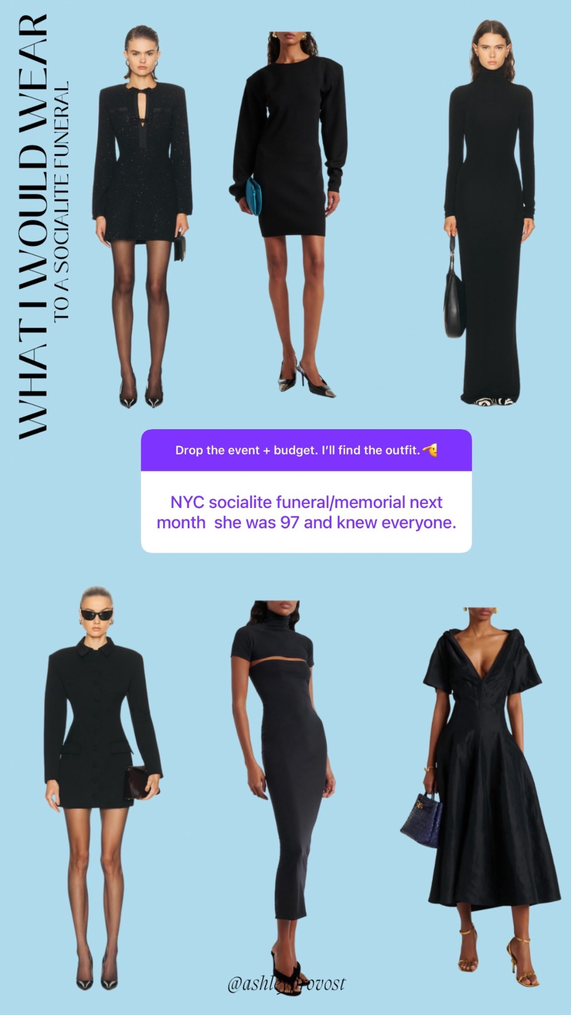 What I would wear to a socialite’s funeral in NYC

#LTKstorytime #LTKTravel #LTKdayinmylife