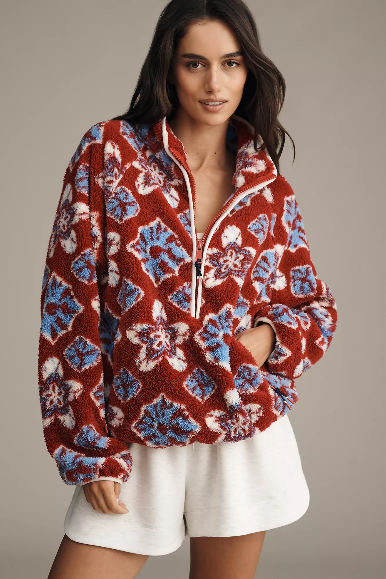 The Upside x Anthropologie Harlow Half-Zip Fleece Pullover | Anthropologie (US)