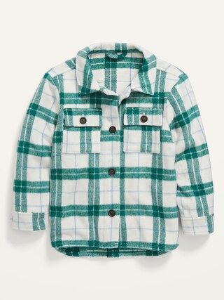 Plaid Textured Shacket for Girls | Old Navy (US)