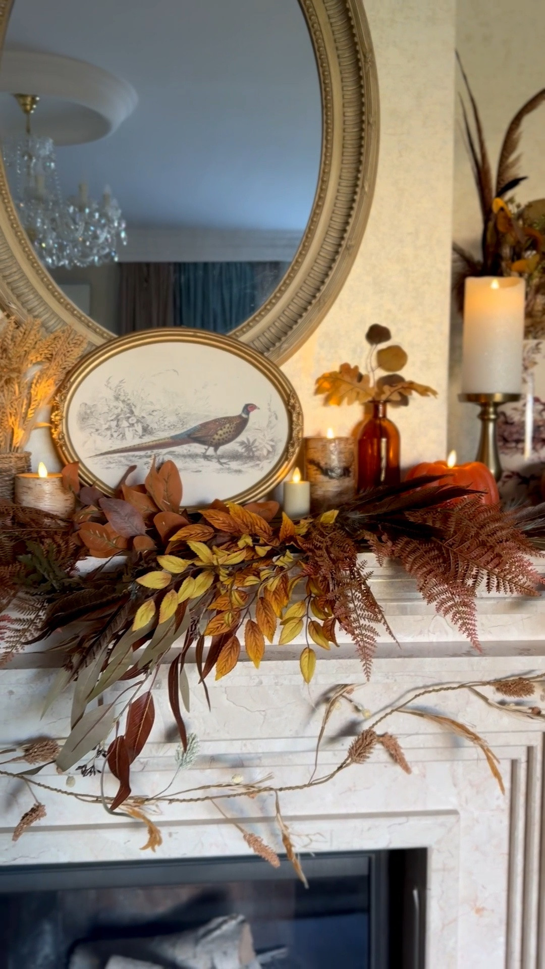 Fall living room mantel decor, pumpkin battery operated candle, @Michaels fall floral stems, cozy fall home decor

#LTKSeasonal #LTKHome #LTKSaleAlert