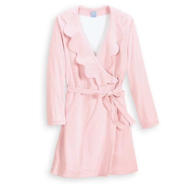 Women's Pima Scalloped Robe with Terry Lining | bella bliss 