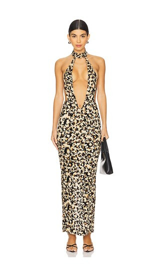 Bare Dress in Beige Leopard Print | Revolve Clothing (Global)