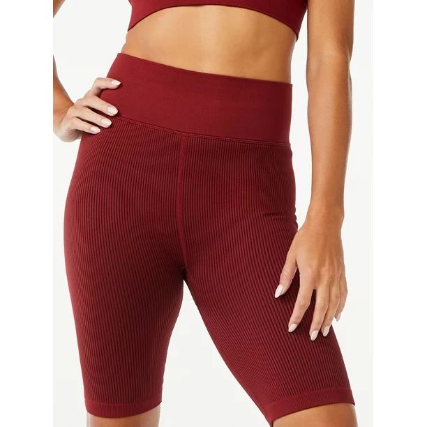 Love & Sports Women’s Seamless Ribbed Bike Shorts | Walmart (US)