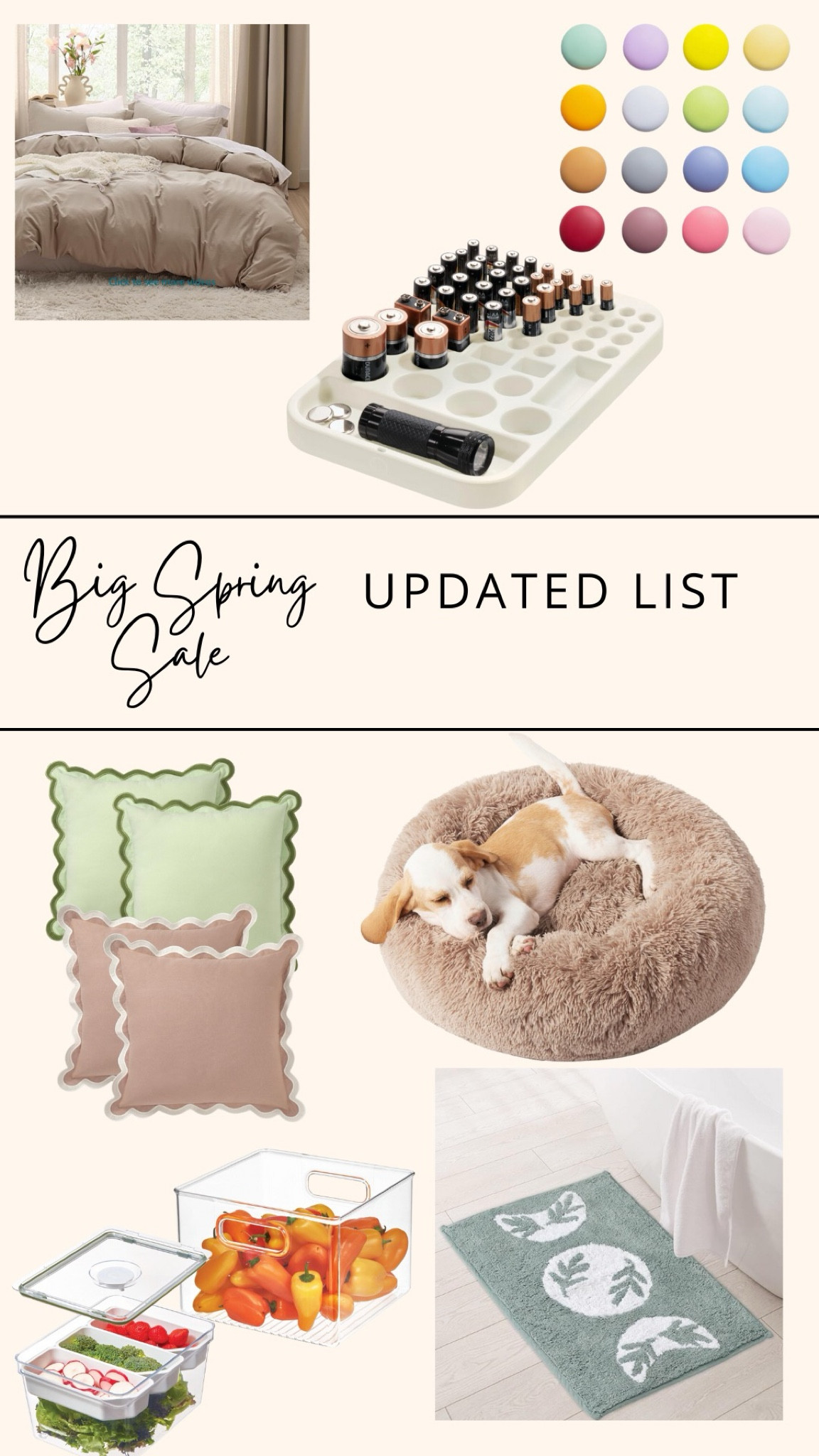 Amazons big spring sale updated list. Neutral aesthetic home products and battery organization and beige aesthetic dog lovers

#LTKfindsunder100 #LTKsalealert #LTKhome