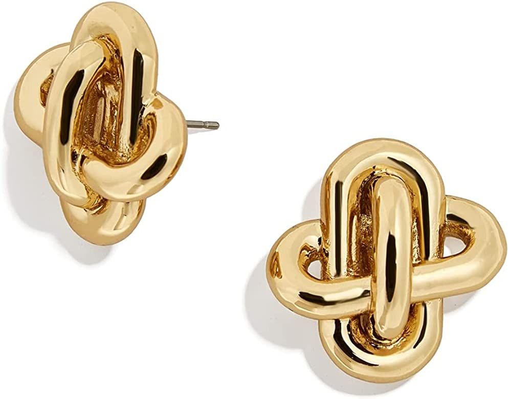 Obidos 14K Gold Plated Love Knot Stud Earrings | Gold Earrings for Women | Amazon (US)