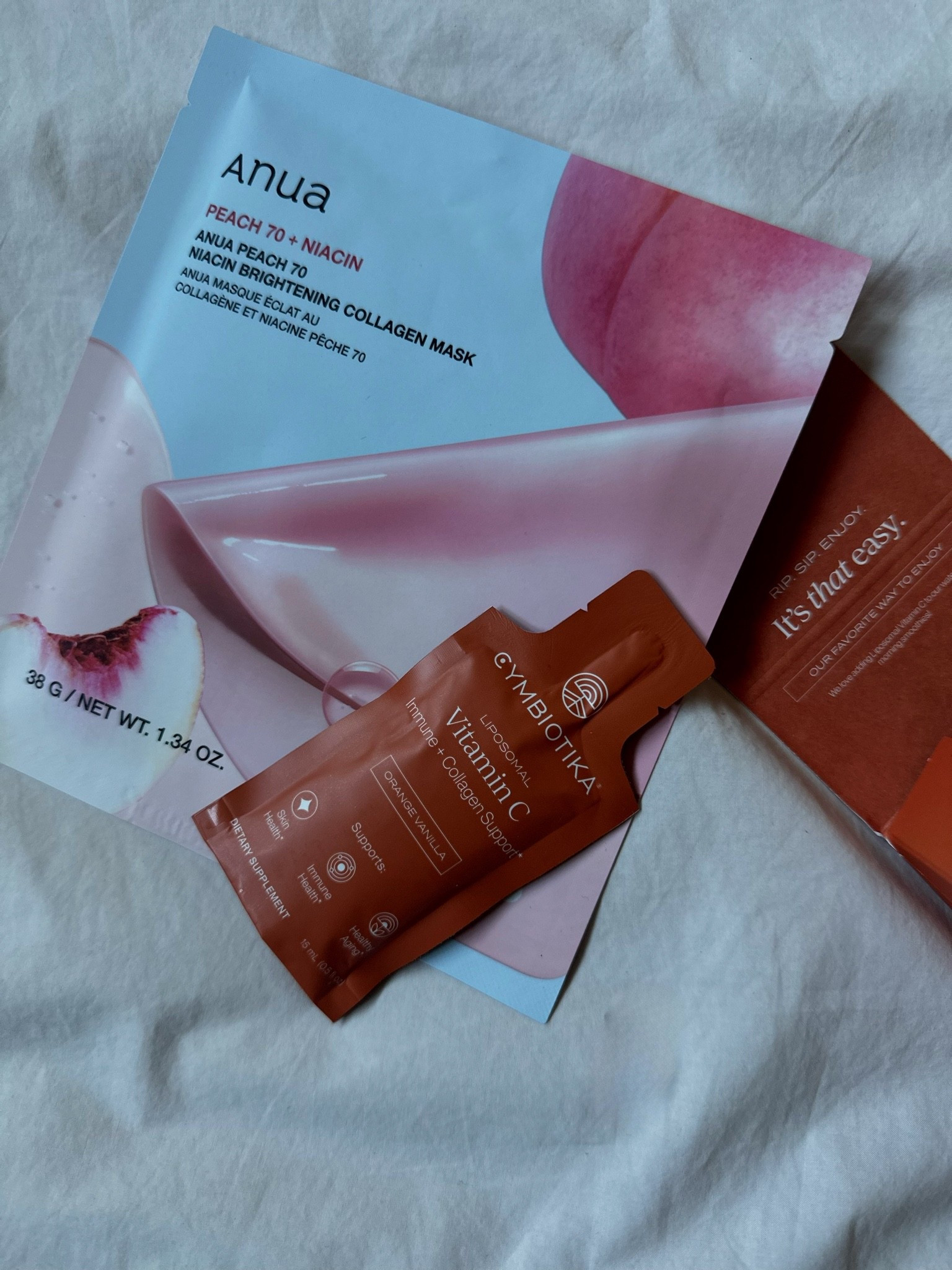 Drink your skincare. Collagen immune support and brighten with vitamin C. Vanilla and orange flavor. Clear skin starts from the inside out. 

A Korean skincare mask. Peach scented.  Anu !!!

#LTKootd #LTKselfcare #LTKgrwm
