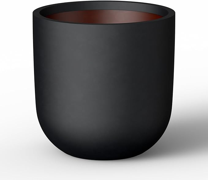 Kante 11.0" Round Concrete Planter, Large Cylinder Plant Pot with Curved Bottom and Drainage Hole... | Amazon (US)