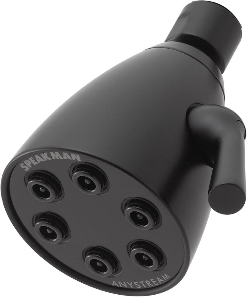 Speakman S-2252-MB Signature Brass Icon Anystream High Pressure Adjustable Shower Head, Matte Bla... | Amazon (US)