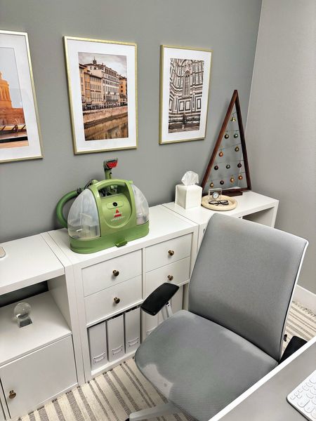 The little green machine which helps clean up an messes I make on my chair - aka coffee stains haha. 

#OfficeStyle #WorkspaceInspo #CorporateChic #DeskDecor #ProfessionalSpaces #WorkplaceDesign #ModernOffice #OfficeInteriors #DeskGoals #OfficeAesthetics

#LTKhome