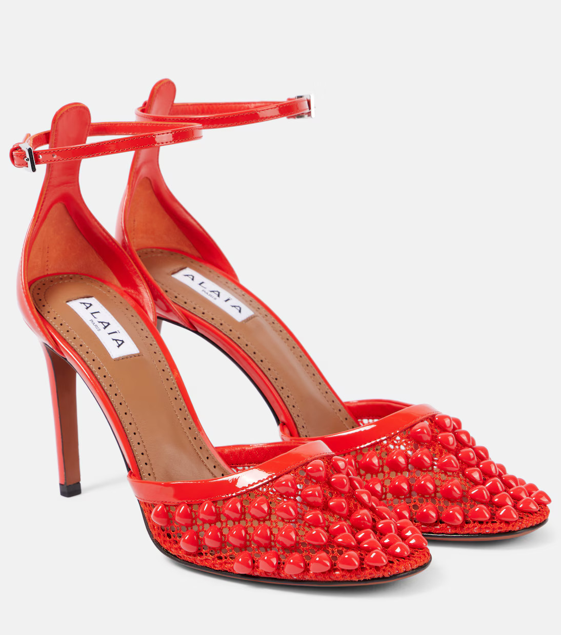 Studded mesh and leather pumps | Mytheresa (INTL)