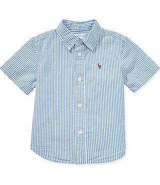 Ralph Lauren Baby Boys Short-Sleeve Striped Seersucker Shirt - 18 Months | Dillard's