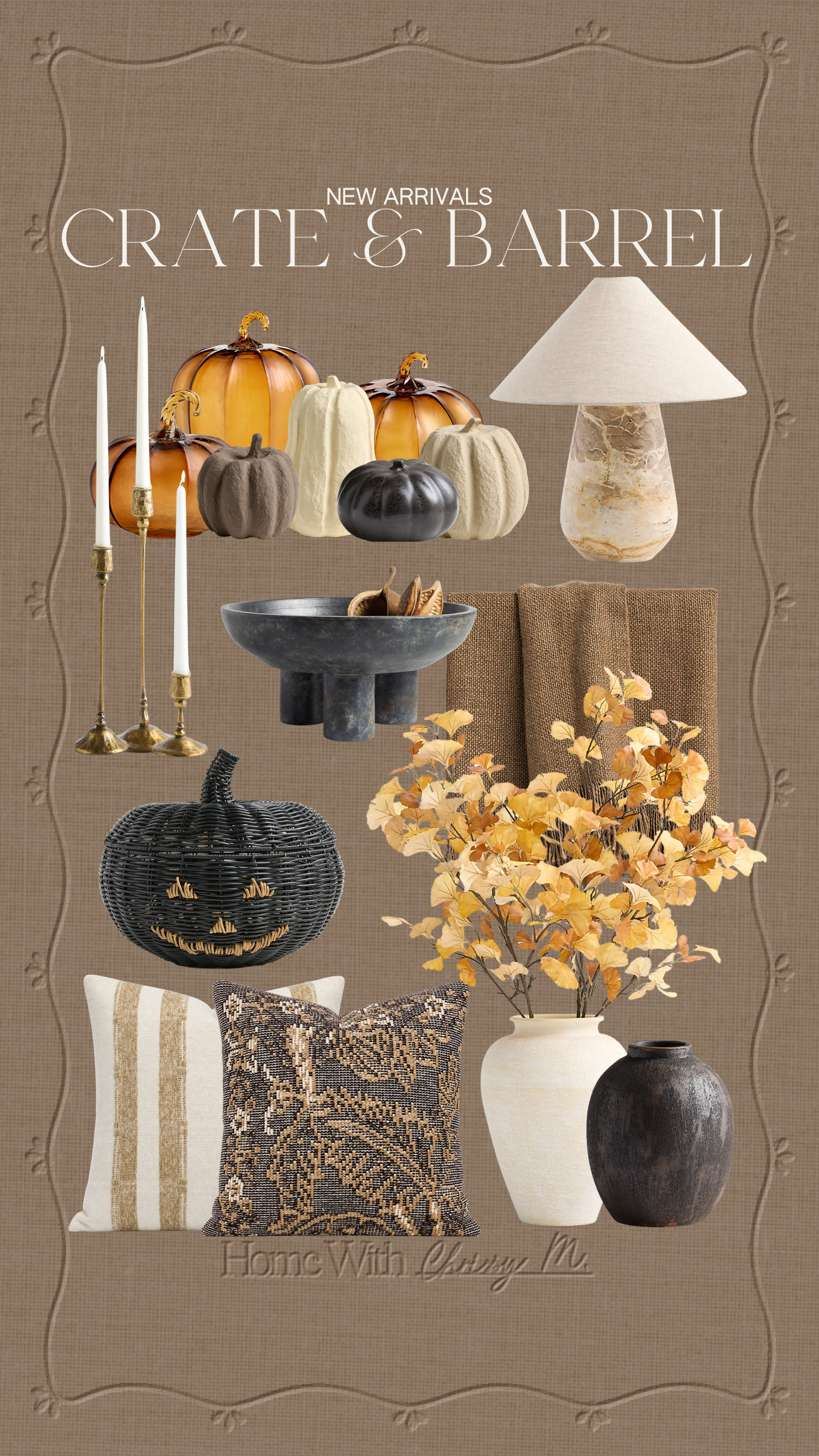 New Fall Arrivals from Crate & Barrel!
Crate and Barrel Fall / Knit Throw Blankets / Fall Decor / Fall Candles / Brass Trays / Fluted Vases / Fluted Candlestick Holders / Fall Framed Art / Fall Greenery / Fall Wreaths / Fall Stems / Accent Ottomans / Decorative Bowls / Decorative Trays / Decorative Boxes / Woven Storage Boxes / Coffee Table Decor / Bookshelf Decor / Textured Vases / Faux Branches and Greenery / Marble Accents / Linen Accents / Faux Florals / Dark Blanket Baskets / Travertine Decor / Ivory Planters / Wood Bead Garlands / Brass Candlestick Holders / Scalloped Pillows / Textured Bowls / Layered Framed Art / Emerald Green Marble / Earth Toned Decor /  Neutral Ceramic Pumpkins / Matte Black Candle Holders / Brass Jack-O’-Lanterns / Gauze Table Runners / Black Taper Candles / Woven Bats Garland / Minimalist Skeleton Decor / Smoky Glass Lanterns / Antique Gold Mirrors / Stone Tombstone Accents / Black and White Check Throws / Vintage-Inspired Crows / Rustic Wood Signs / Distressed Metal Lanterns / Bone-Colored Skulls / Velvet Pumpkins in Neutrals / Black Lace Mantel Scarves / Apothecary Jars / Aged Spell Books / Neutral Spider Web Accents / Moody Faux Florals / Iron Wall Sconces / Rustic Wreaths with Bats / Cream-Colored Ghost Pillows / Weathered Candlestick Holders / Terracotta Pumpkins / Terracotta Jack-O-Lantern’s / Rattan Witches Hat / Aesthetic Halloween
 

 #LTKSeasonal #LTKHome