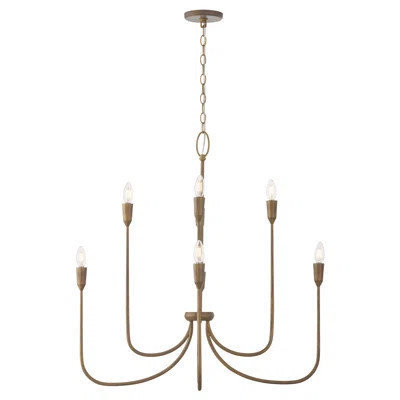33" W x 32" H 8-Light Chandelier in Mystic Bronze | Wayfair North America