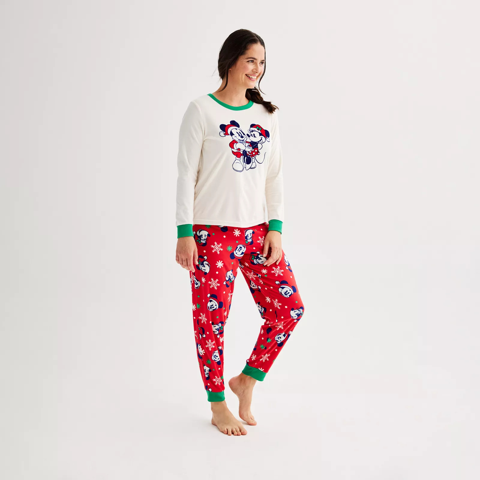 Disney's Minnie Mouse Women's Pajama Top & Pajama Bottoms Set by Jammies For Your Families®, Girl's, Size: XL, Mickey | Kohl's