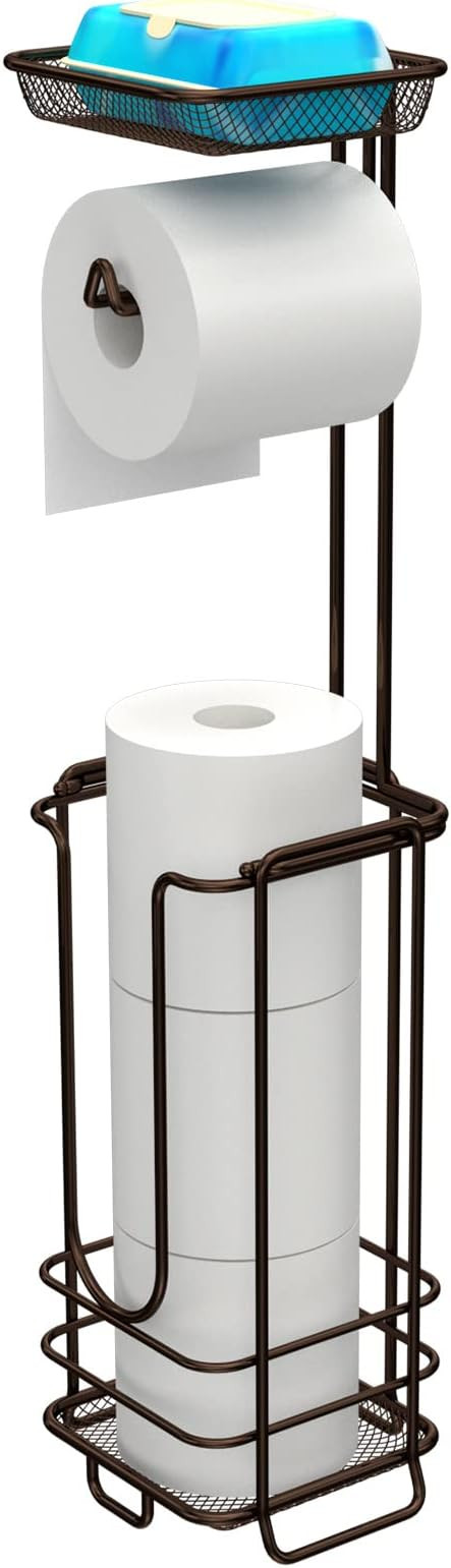 zccz - Toilet Paper Holder Stand - Free Standing Toilet Paper Holder - Bathroom Toilet Paper Hold... | Amazon (US)