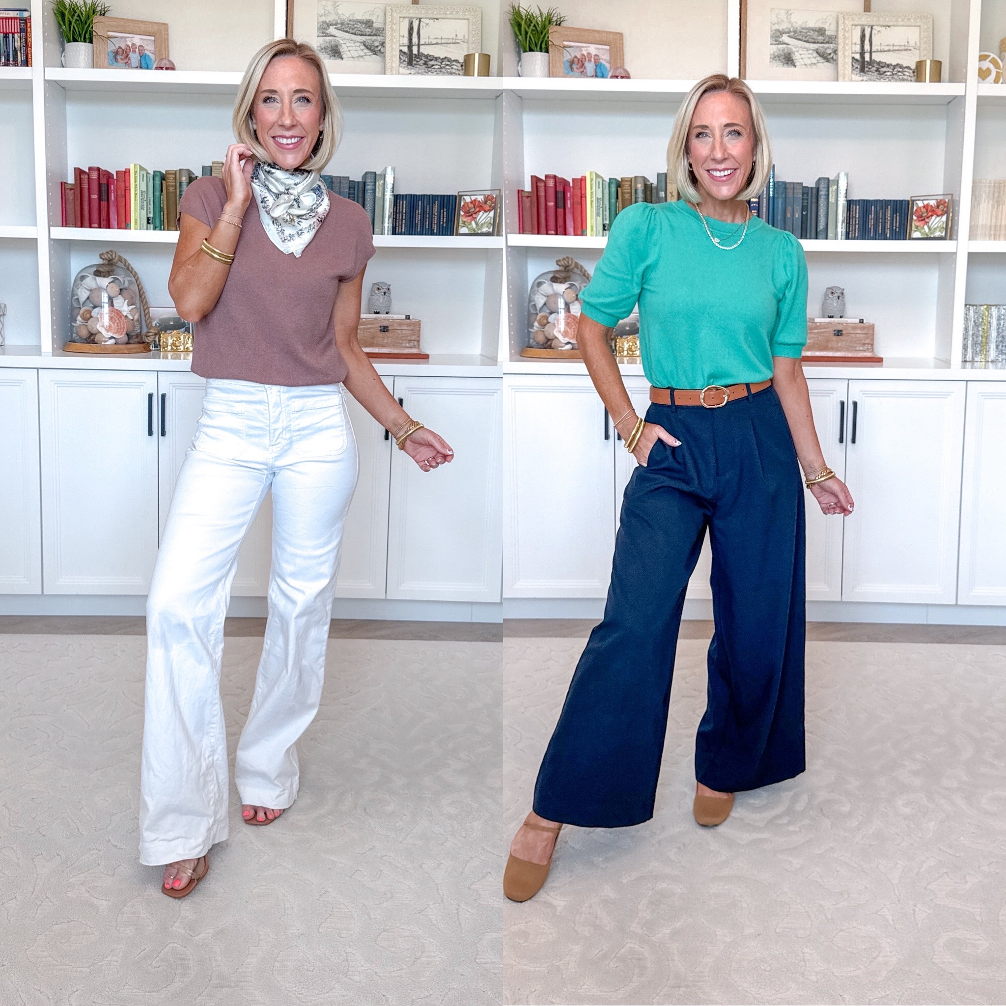 Amazon - casual to dressy pieces. Short Sleeve Mock Neck Sweater - size Small. 8 colors. * White High Rise Wide Leg Denim Trousers - size 2, Average. 3+ colors. Puff Short Sleeve Sweater - size Small. 20 colors. * Linen Blend Wide Leg Trousers - size XS, petite.

 

#LTKSeasonal #LTKOver40 #LTKSaleAlert