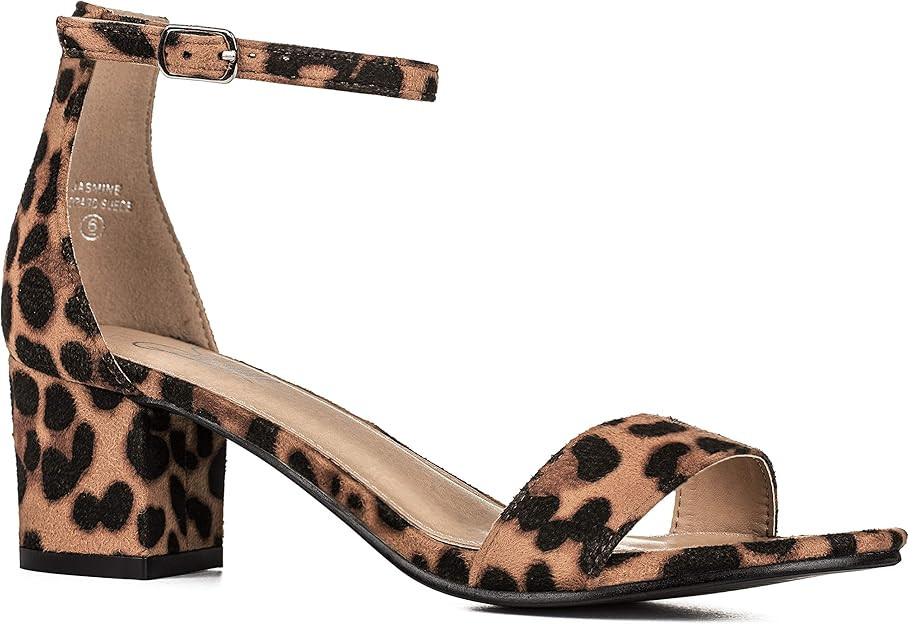 ILLUDE Women’s Fashion Ankle Strap Kitten Heel Sandals - Adorable Cute Low Block Heel – Jasmi... | Amazon (US)