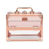 Conair Makeup Beauty Case, Cosmetic Case, With Expandable Shelves and Locking Latch, in Rose Gold... | Amazon (US)