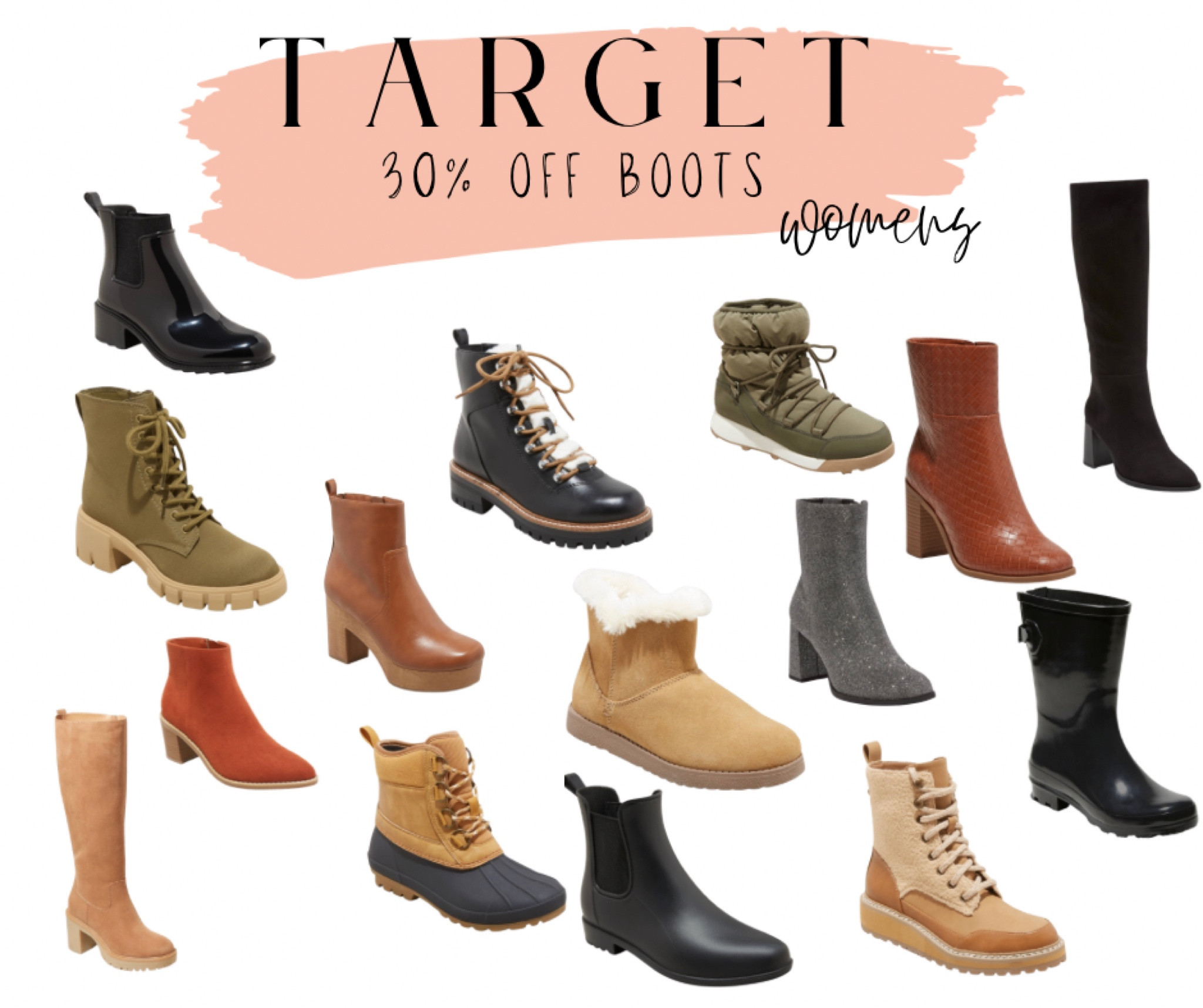 Targets 30% off boots and booties-womens picks! They are selling out fast and there’s so many cute styles  

#LTKCyberweek #LTKsalealert #LTKshoecrush