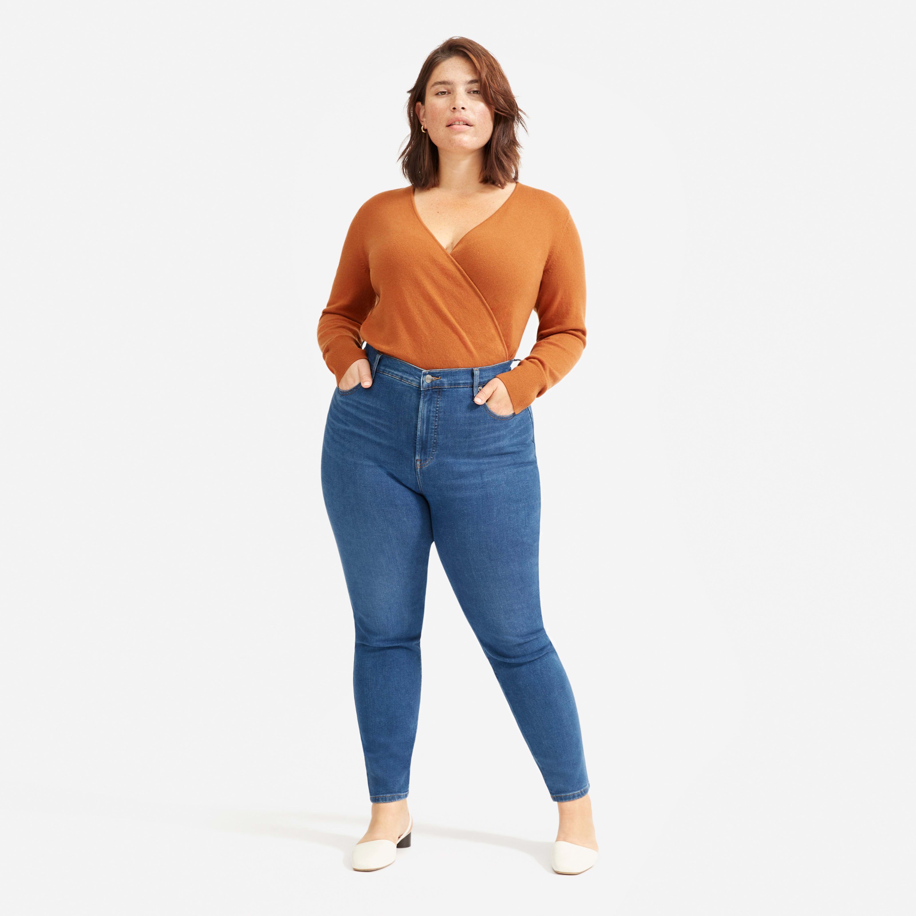 Women's Authentic Stretch High-Rise Skinny by Everlane in Mid Blue, Size 27 | Everlane
