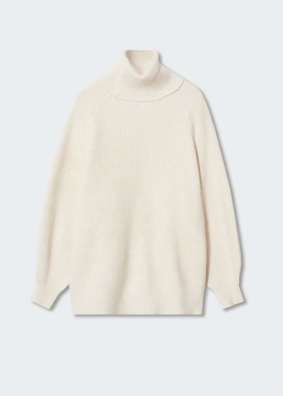 Rolled neck cable sweater -  Women | Mango USA | MANGO (US)