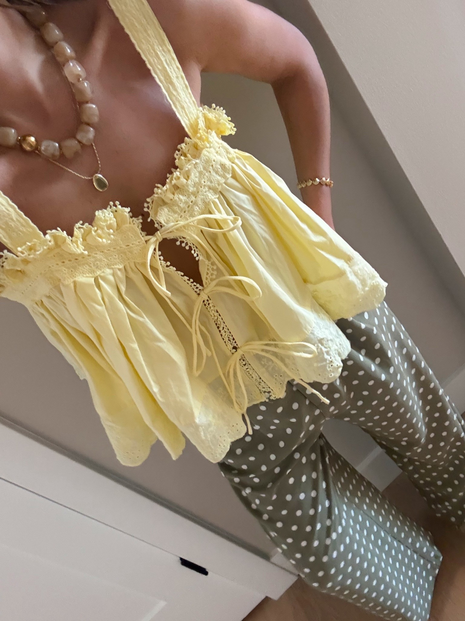 The CUTEST Amazon combo! Having so much fun mixing and matching colors and prints! Wearing small top and pants

Amazon find, Amazon fashion, Amazon outfit, summer style, polka dot pants