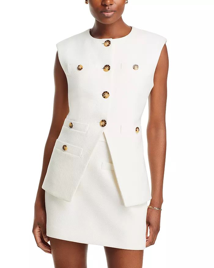 Veronica Beard Tamara Collarless Button Up Vest Back to results -  Women - Bloomingdale's | Bloomingdale's (US)