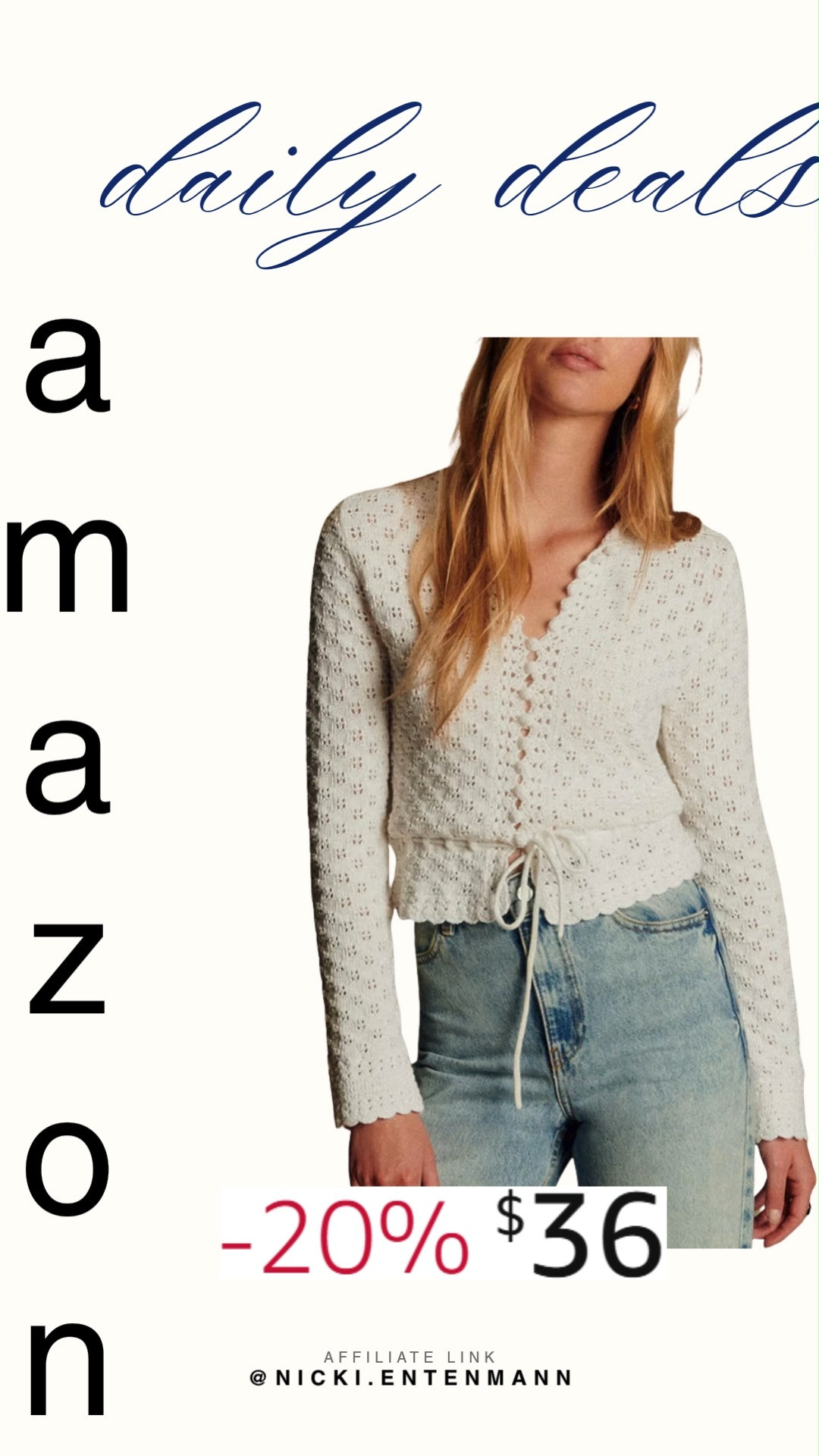 Cozy meets chic with Womens Casual Long Sleeve Crewneck Crochet Cardigan Lightweight Hollow Out Tie Front Knit Sweater Tops crafted for effortless flair. Perfect for layering, it blends comfort, charm, and confidence seamlessly. #crochetcardigan #crewnecksweater #lightweightknit #fallfashion #womensstyle #casualoutfits #styleessentials #amazonfinds #shoppingdeal #modernliving 🧶👗✨ 

 #LTKootd #LTKSeasonal #LTKSaleAlert