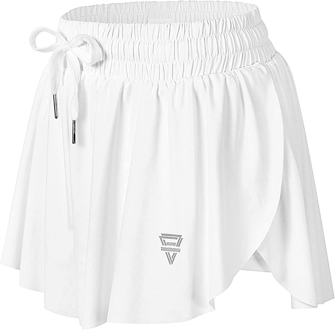 Wsirmet Womens Flowy Athletic Shorts 2 in 1 Workout Running Yoga Shorts Summer Spandex Shorts But... | Amazon (US)