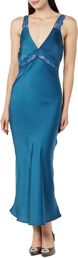 The Drop Women's Valentina Lace-Trimmed Slip Dress | Amazon (US)