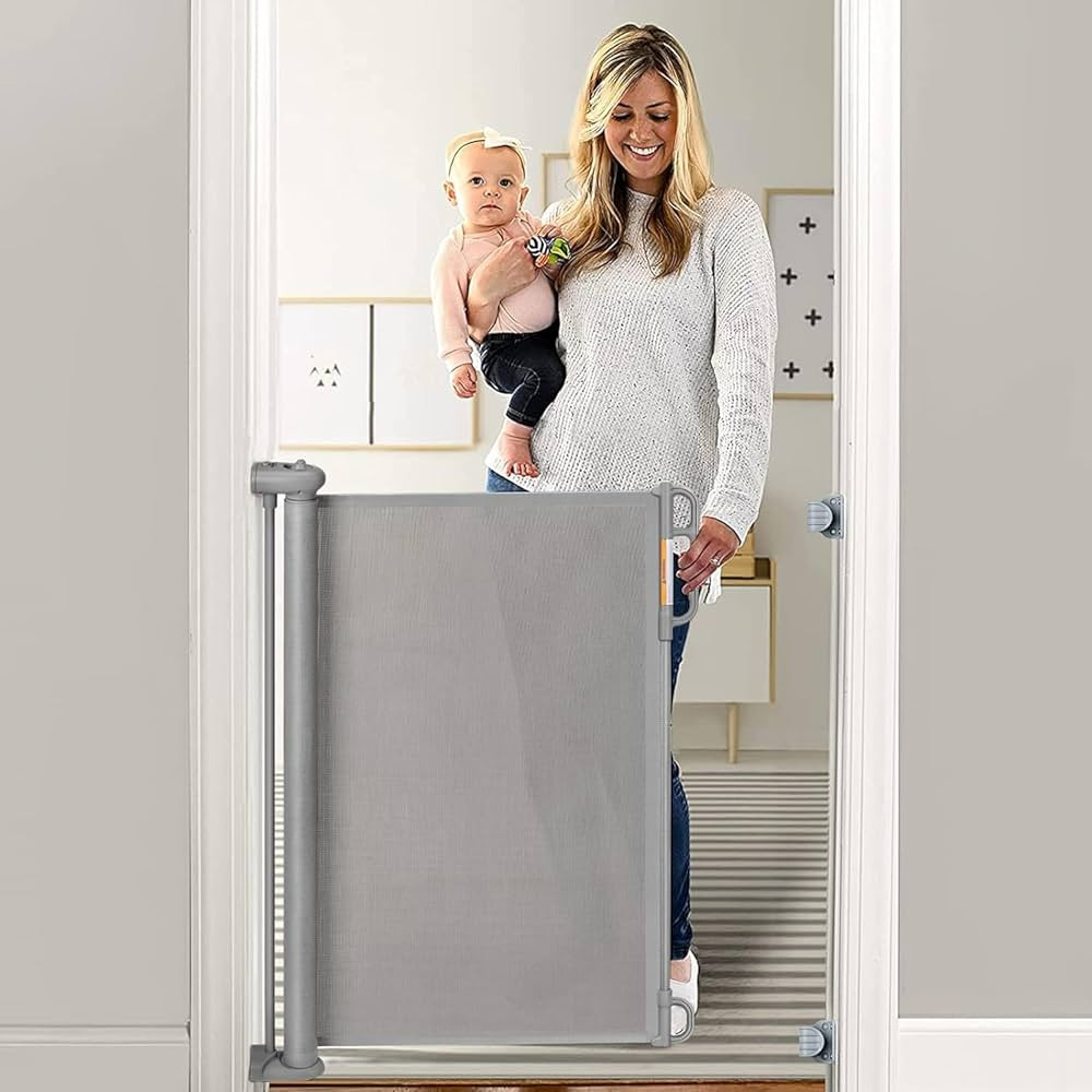 Momcozy Baby Gate, Retractable Baby Gate or Dog Gate 【EASY to USE】 for 33" Tall, Extends up t... | Amazon (US)