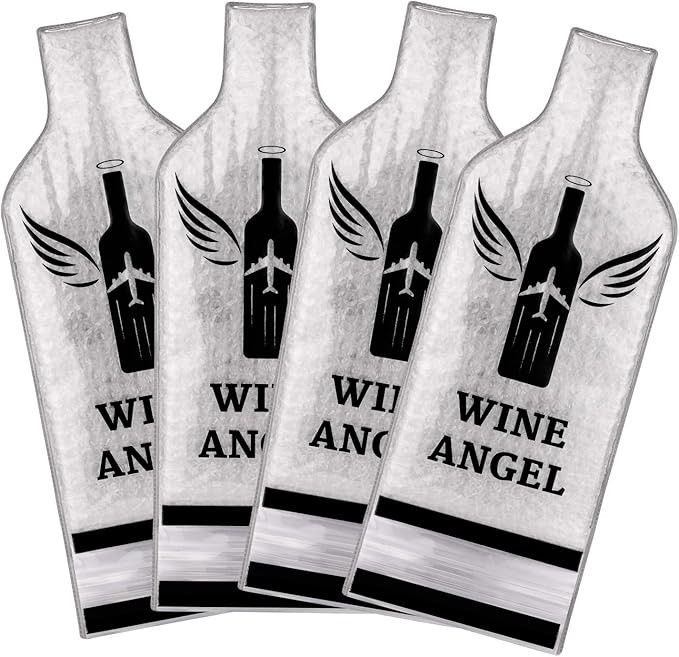 [UPGRADED PROTECTION] 4 Set (8 pcs) Reusable Wine Bags for Travel, Wine Travel Protector, Bottle ... | Amazon (US)