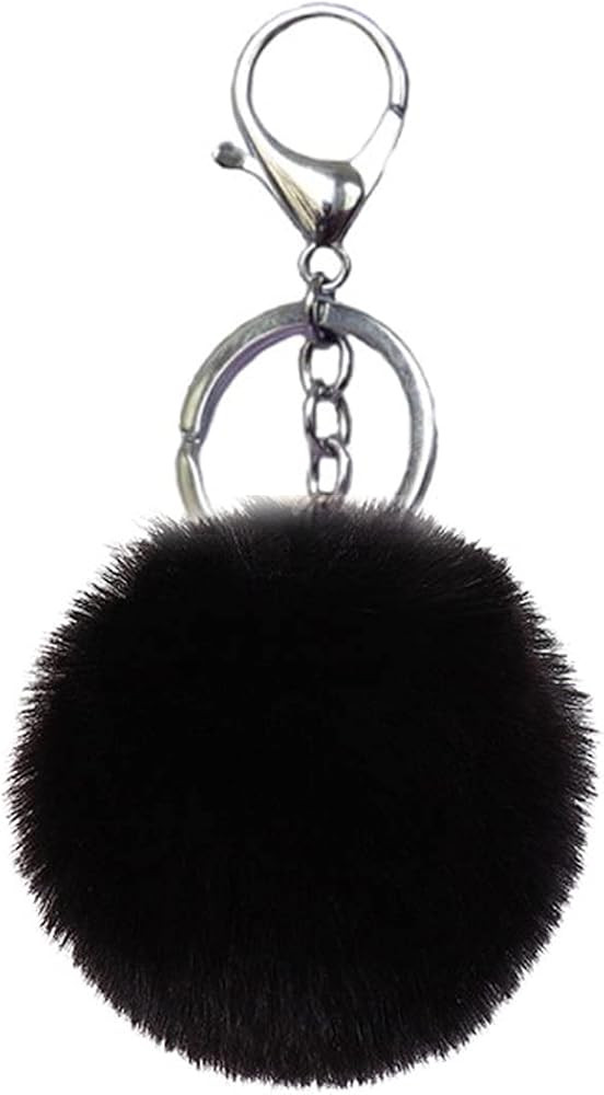 Pom Pom Keychain Artificial Fur Ball Keychains Fluffy Tote Pendant Car Bag Charm | Amazon (US)