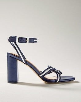 Navy + White High-Heel Sandal | White House Black Market