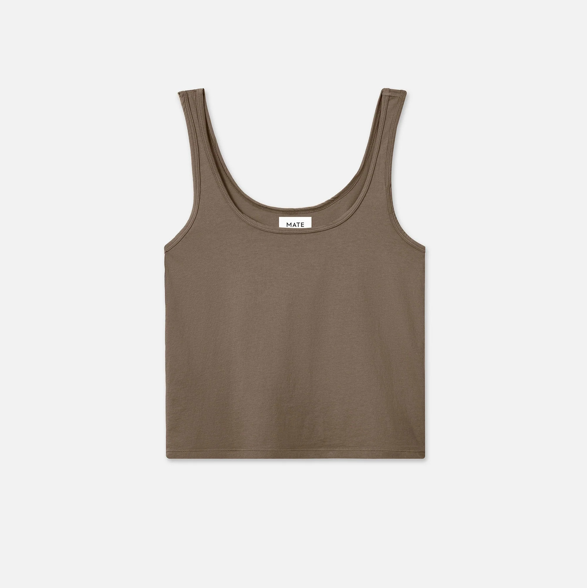 Organic Cotton Layering Tank - PEBBLE / S | MATE The Label