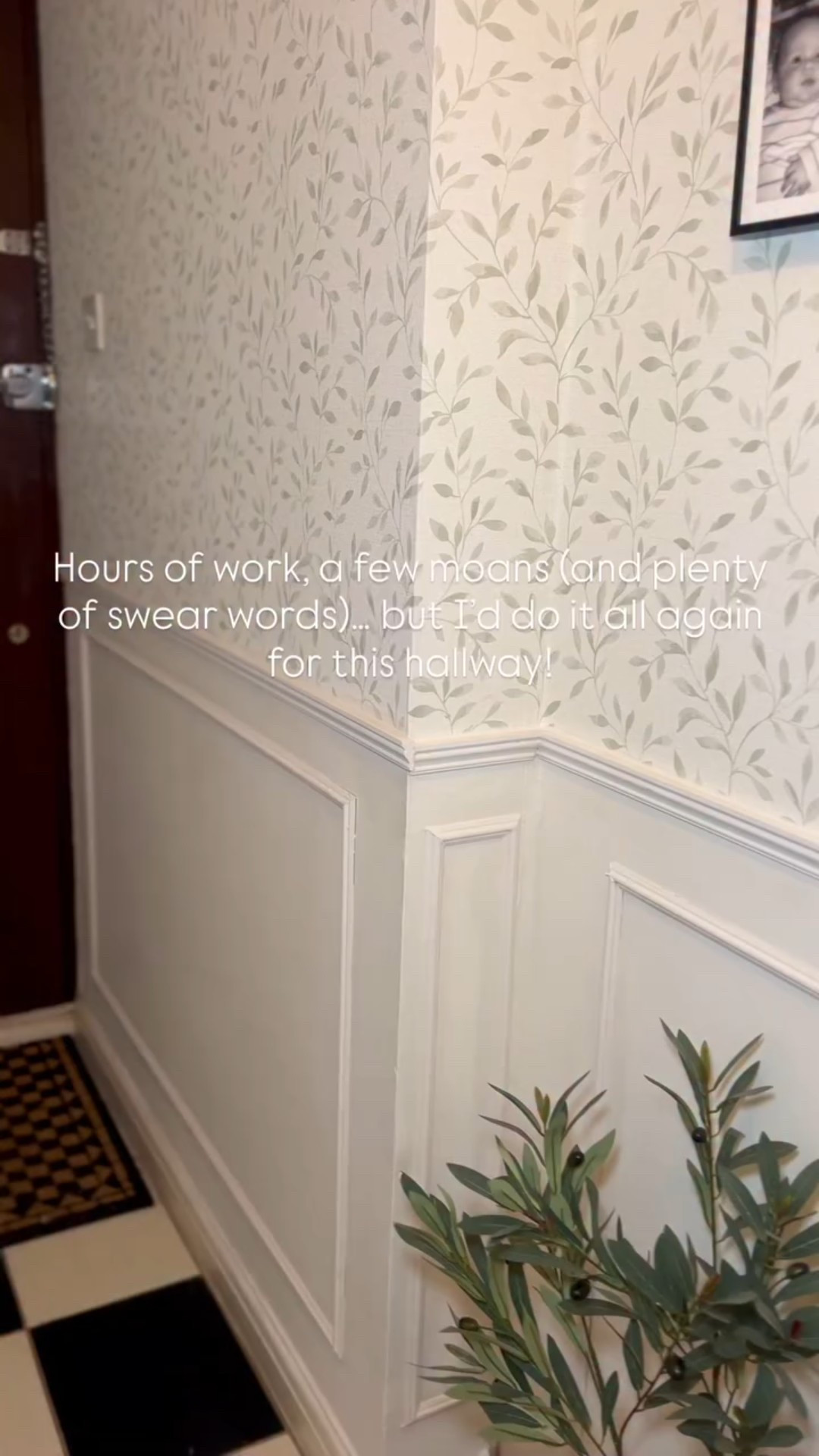 ✨ Hallway glow-up complete! ✨

What was once a tired, uninspiring space has finally had the makeover it deserved. Hours of painting, wallpapering, sticking & moaning (and maybe a few expletives 😅) later… and it’s now one of my favourite spots in the house!

I love how fresh, warm and welcoming it feels now, the perfect first impression when you walk through the door 🤍

Wallpaper : @bandq_uk 
Wall Lights : @amazonuk 
Basket : @dunelmuk 
Olive Branches : @dunelmuk 
Mirror : @dunelmuk 
Photos : @mixtiles 

#hallwaymakeover #panelling #mixtilesyes #panellinginspo #panellingwalls #panellingdiy #hometransformation #beforeandafter #homeinspo #mixtiles #interiordesign #diyhome