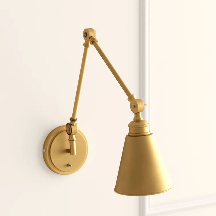 Beckham Stainless Steel Plug-in Swing Arm Sconce | Wayfair North America