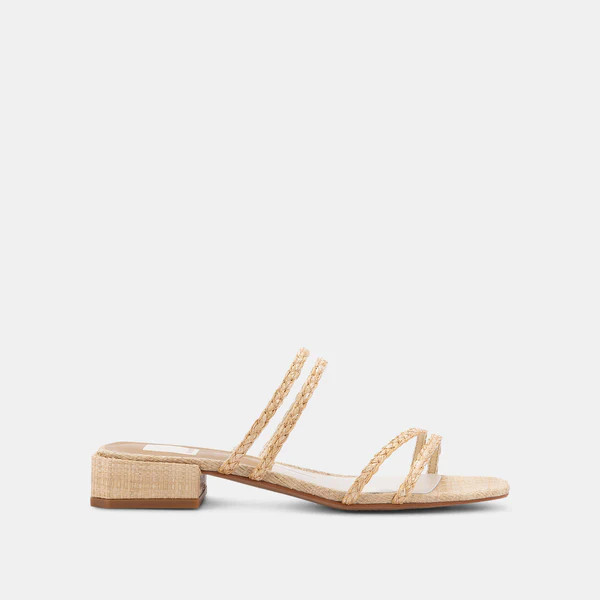 HAIZE SANDALS IN LT NATURAL RAFFIA | DolceVita.com