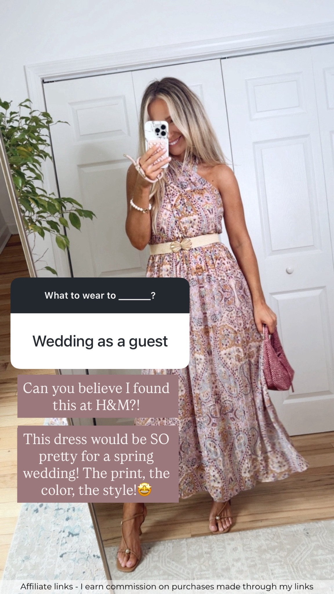 Affiliate links - I earn commission on purchases made through my links | wedding guest dress
H&M dress