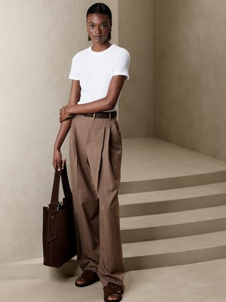 Ribbed Shrunken T-Shirt | Banana Republic (US)