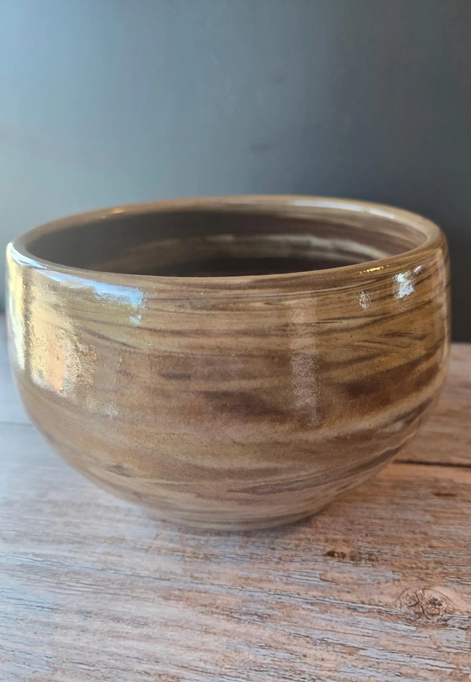 Handmadr Ceramic Swirled Brown and White Clay Bowl - Etsy | Etsy (DACH)