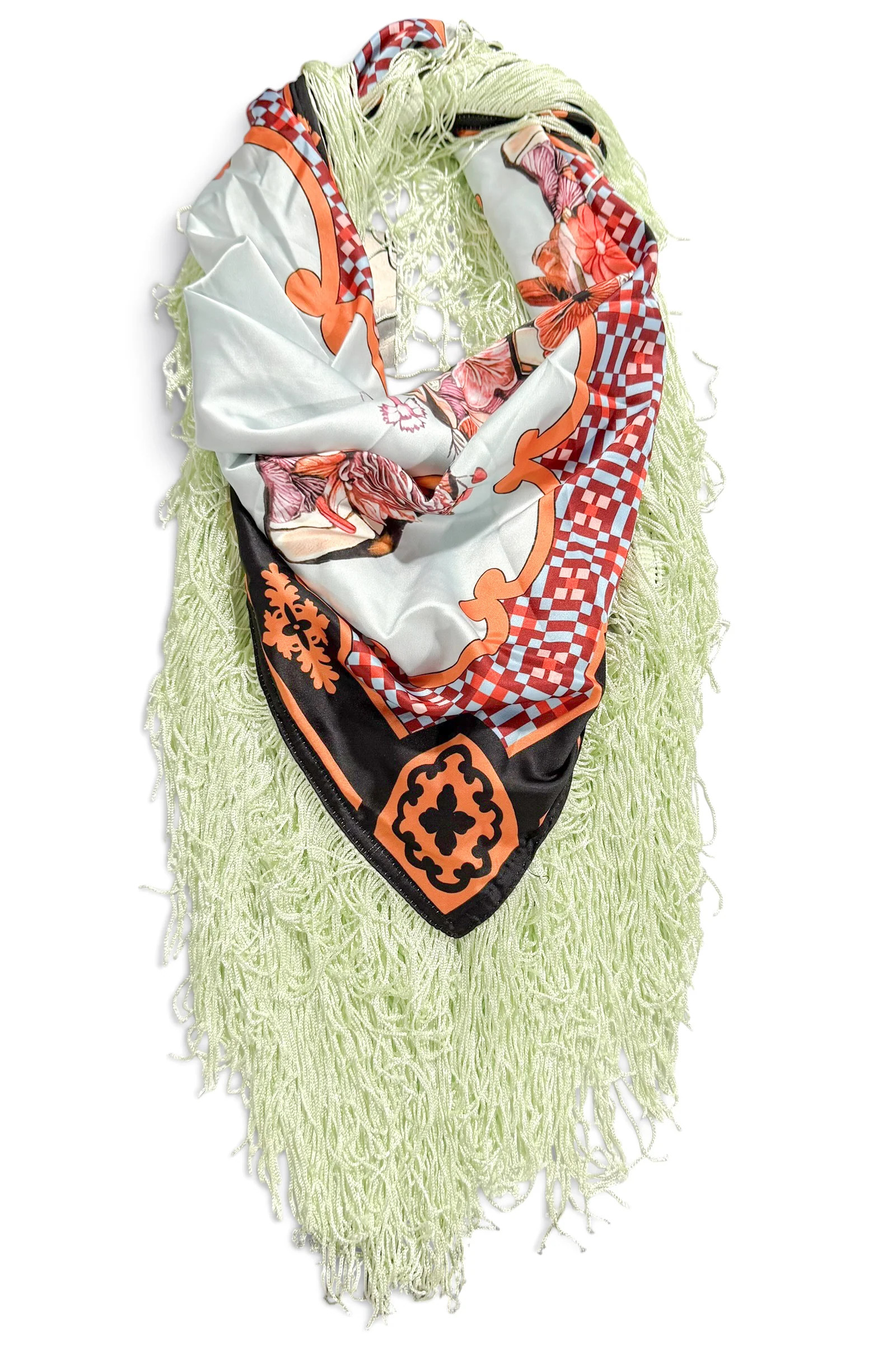 Monarch Fringe Square Scarf | The Willow Tree