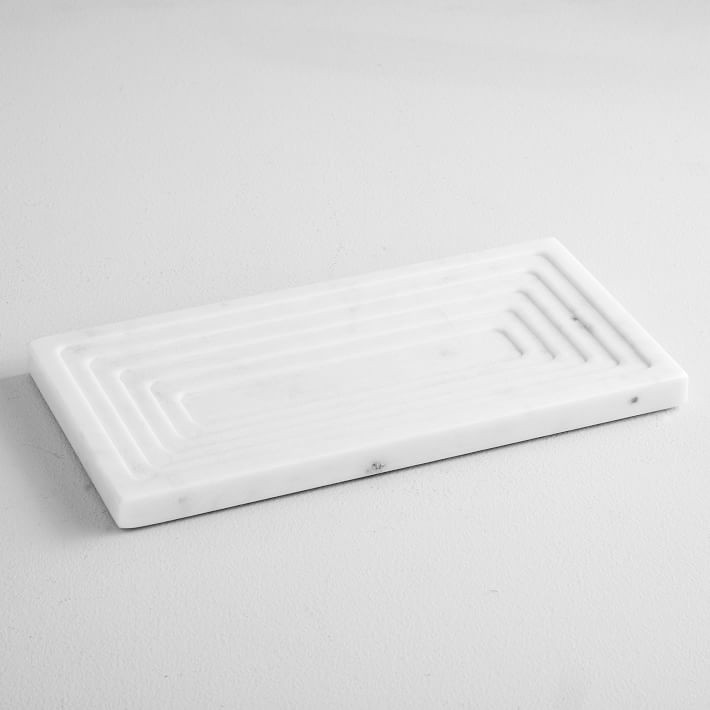 Stepped Marble Vanity Trays | West Elm (US)