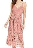 ASTR the label Women's Sleeveless Lace Fit & Flare Midi Dress, Pinks, XXL | Amazon (US)