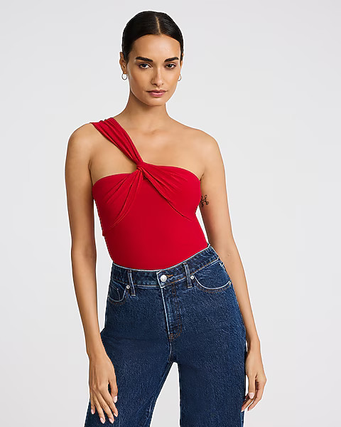 One Shoulder Twist Tank | Express