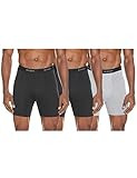 Hanes Men's Stretch Boxer Briefs, 3 Pack, Black/Grey, Small at Amazon Men’s Clothing store | Amazon (US)