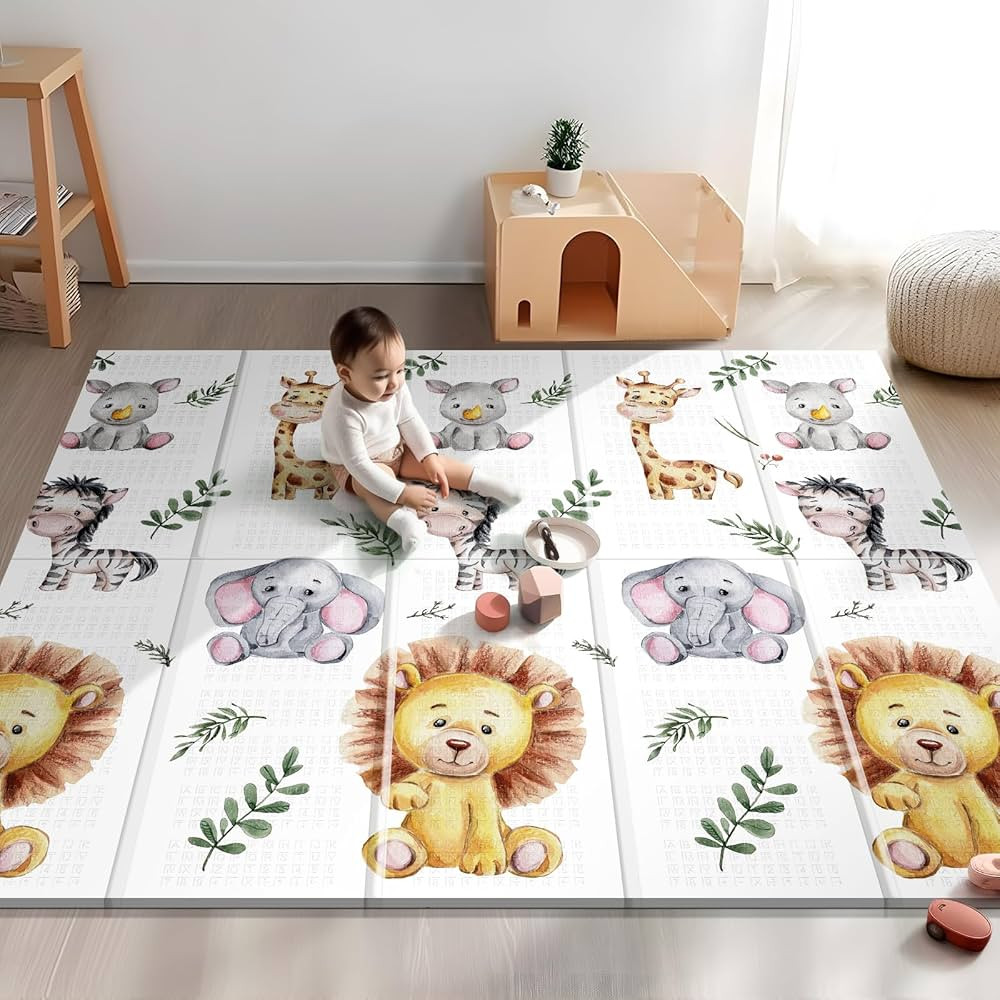 79 x 71 Foldable Large Play Mat for Babies, Non Toxic Foam Play Mat, Thick & Waterproof Baby Play... | Amazon (US)