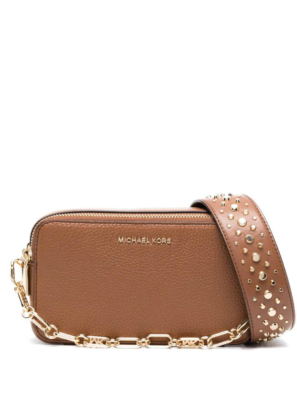 Michael Michael Kors small logo-lettering camera bag - Brown | Farfetch Global